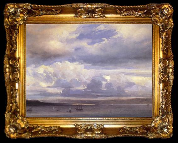 framed  Johann Jakob Ulrich Clouds over the Sea (nn02), ta009-2